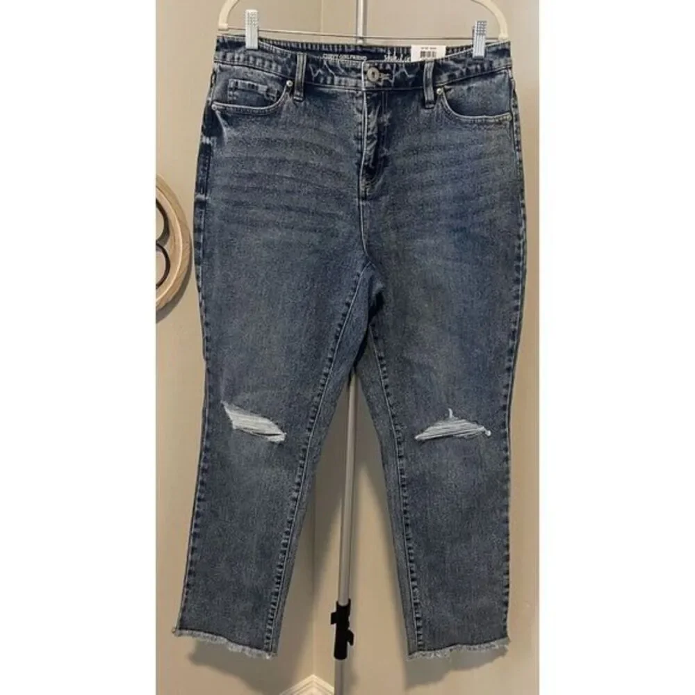 Women's Style & Co Womens Curvy Girlfriend Mid Rise‎ Jeans Sz 12